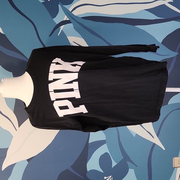 Victoria's Secret Pink Oversized Sweatshirt Black Medium - Picture 1 of 6